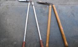 LONG HANDLED GRASS CUTTING SHEARS. (084 0608)
$20.00 - LONG WOODEN HANDLED GRASS CUTTING SHEARS.
$15.00 - LONG METAL HANDLED GRASS CUTTING SHEARS.
Both in very good condition.
Its a house number so texting will not work.
""DO NOT"" CALL BEFORE 8 am. OR