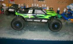 LOSI TEN T BRUSHLESS TRUGGY
RTR WITH A NOVAK 6.5T HV MOTOR & ESC
SPEK 590 HIGH TQ METAL GEAR SERVO
LOSI 2.4G RADIO & 1 3S  LIPO BATTERY
TRUGGY IS ALMOST THE SAME SIZE AS A
1/8 BUGGY PICTURE OF A LOSI 8 2.0 BUGGY SHOWN FOR SIZE.
search tags
associated hpi