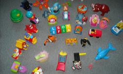 Lot of children's small toys, 33 in all, including some older, vintage McDonald's collectibles and a couple of My Little Pony toys. Also included are Sesame Street, 101 Dalmations and Muppets. Would make great Stocking Stuffers and work out to about 76