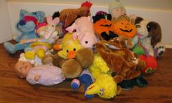 Lot of stuffed animals. All toys are clean, in excellent condition and comes from a non-smoking home. See my other lots also on kijiji. Phone 453-4229. $10