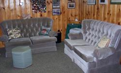 2 grey Kohler love seats. All cushions were reupholstered. No sagging. $ 175 each