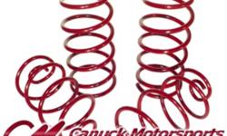 Locally made suspension springs for cars and trucks, lift and lowered.
Starting at $120.00/set
See our website www.canuckmotorsports.com or call 604-599-5433. Out of the area is toll free 1-877-599-5434.
Canuck Motorsports stocks exceptional lowering and