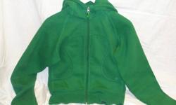 Beautiful green hoodie. size 8 in very good condition.