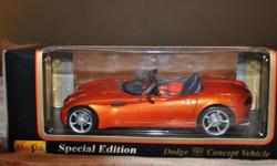 Maisto 1:18 Dodge Concept Vehicle  New in box $12
 
Maisto 1:18 Porsche Boxster  New in box $12
 
or...you can buy both for only $20.
 
Great last minute Christmas ideas!!
