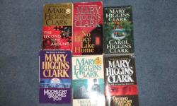 Many Mary Higgins Clark books, both soft cover and hard cover.  $2.00 each 
****The list has been updated but the pictures haven't********
Mary Higgins Clark:
-A Stranger Is Watching
-Silent Night
-The second Time Around
-No Place Like Home
-You Belong to