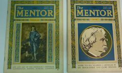 Four issues of The Mentor Magazine from 1924.
One issue dedicated entirely to Mark Twain.
Interesting article,unlike today.
Cool Pictures.
$10.00 For all four issues.