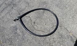 Selling a new and never used Michelin branded motorcycle/ATV/Utility lock. Lock is 5/8" braided cable with thick polyurethane cover. About 2 feet in diameter when closed. Comes with 3 keys.