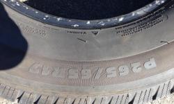 Less than 3,000 Hwy kms. As new. Michelin Ltx 265/65/17. Purchased for my Toyota 4Runner. Paid over $1200 new.