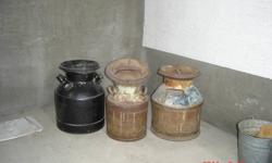 milk cans,pails and coal bucket for sale