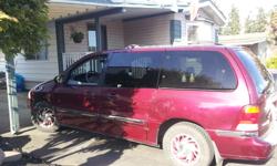 Make
Ford
Model
Windstar
Year
1999
Colour
Burgundy
kms
253900
Trans
Automatic
Body good, no rust or major damage clean interior, 7 passengers, with 4 doors, runs well,everything works air conditioner, stereo, electric windows/locks, keyless entry,roof