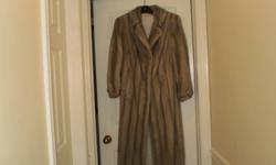 Full length mink coat.Size 6-8.Perfect condition.