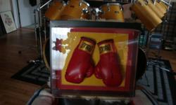 RARE: Pair of EVERLAST autographed boxing gloves in case. From Las Vegas Nevada. These are late signed, the later he signed, the smaller his autograph...due to his ailment. $7500 OBO. Don't want to sell but I have some taxes the government wants me to