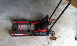 I am selling a motorcycle jack that I purchased last year. Its only been used about 5 times. I don't use it and it's collecting dust. $75.00 obo. Please email me if you have any questions.
Thank you
This ad was posted with the Kijiji Classifieds app.