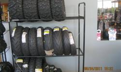 Giant Tire Sale!!!
Front Tires
B/S Hoop B02 120/80-14 Reg. Price: $125.99 Sale Price: $86.99
B/S Battlax TH01 120/70R15 Reg. Price: $177.95 Sale Price: $83.99
Dunlop D402F HD MT90B-16 Reg. Price: $199.99 Sale Price: $99.99
Dunlop D404F 150/80-16 Reg.