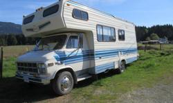 1980 GMC Motorhome
PRICE SLASHED TILL END OF JUNE!!!!! Was 8600, now 7777
77,042 km
Just renovated and serviced
rooftop done
new toilet installed
fridge, stove,furnace all serviced and running
oven not working
will trade for a camperized van of equal