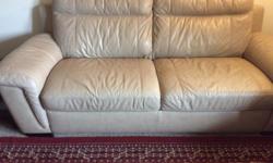 100% Genuine Leather sofa and love seat by Cindy Crawford. Baught from Bricks a couple of years ago. Original price is $2800. Moving in smaller condo need to Down size living room set. Any reasonable offer will be considered. Thanks