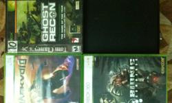 Command and Conquer Kanes Wrath
Bionic Cammando
Red Alert 3
Dark Void
Quake 4
Dark Sector
Lost Planet 2
Smack down .v. raw 2008
Tom Clany's "End War"
Blitz the League (football)
The Godfather 2
Supreme Commander
 
For more info email me or text me at 519