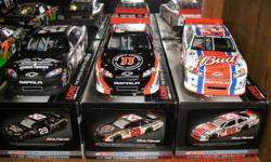 NASCAR DEALER....I HAVE 1/24, 1/64, 1/43, TINS, PAINT CANS, STUFFED ANIMALS, S&P SHAKERS, CUPS, MUGS, MAGNETS, SHOOTER GLASSES, FLAGS, LIFE SIZE CARDBOARD DISPLAYS, MINI TOOL BOXES, TRANSPORTS, MAGAZINES, BOOKS.
 
DRIVERS INCLUDING, DALE SR, JR, ALLISON,
