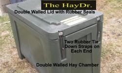 An effective and affordable way for you to deal with RAO.
Offered at introductory pricing at tax included $711, The Hay Medic solves the cough challenging your show and riding season.
Double Walled Construction to maximize heat retention
Foam Insulated -