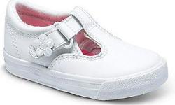BRAND NEW WHITE KEDS T-STRAP SHOE IN SIZE 6.