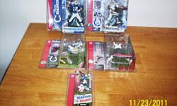 YOU CAN'T BEAT THESE PRICES! We have 6 McFarlane NFL Football Figures: Peyton Manning, Michael Vick, Edgerin James, Marvin Harrison and Priest Holmes. Perfect for the Football fan. Also makes an inexpensive Christmas gift. SEE OUR OTHER ADS BY CLICKING,