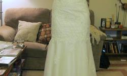 I am selling a beautiful "romantic bridal (9450) " size 8 wedding dress. It seems to fit true to size, maybe a touch smaller. I am a size 4 and it would have needed to be taken in.
  It is in immaculate condition, never been altered. The beading is