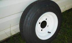 New trailer tire on rim size 16.5x6.5-8 bolt pattern 4 on 4
