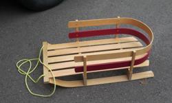 Would cost you 90 dollars new (80 plus tax)
http://www.canadiantire.ca/en/pdp/jab-deluxe-wood-baby-sleigh-0825015p.html#.Vxle9WO0gk4
In excellent condition. Why buy new when you can pay half and get the same product...