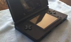 used Nintendo DS Lite black Handheld System
(great condition)
missing pen and slot cover.
hard metal carrying case ($20.00)
