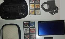 Nintendo DS Lite + Charger/Case & 9 Games:
Metroid Prime: Hunters
2006 FIFA World Cup
Pokemon Pearl
FIFA Street 2
Kirby Squeak Squad
Pokemon Mystery Dungeon Blue Rescue Team
Pokemon Mystery Dungeon Explorers of Darkness
Mario vs Donkey Kong Mini-Land