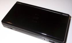 Near mint condition Nintendo DS Lite, black.
Includes original stylus and charger.
No damage to exterior casing, inputs, buttons, nor to interior display screens. Only has slight wear near the d-pad and the buttons (see hi-res images below), simply from