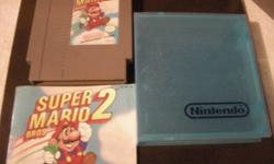Name Of Game:  Super Mario Bros. 2 
System/Console Game Is For:  NES 
Condition:  Fair (sticker has some minor peeling)
Includes:  Game cart, dudt jacket
Year Released:  September 1, 1988
Genre(s):  Platforming / Sidescrolling 
Publisher:  Nintendo