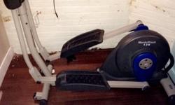 NordicTrack Elliptical 130. The machine folds up and is easy to store. It is in great condition, everything still works. I really do love this elliptical, I just can't take it with me when I move. I'm sad that it's going because it really has helped me,
