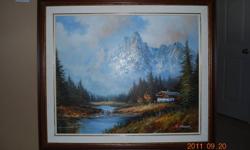 Oil on canvas landscape painting
Lovely scenery picture
Measures 27" H -30" W
