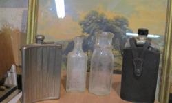 still cleaning out the basement 2 old whiskey flasks and 2 old bottles
25.00 or best offer for all 4