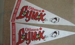 Ottawa Lynx Collector Items
-- ALL SOLD EXCEPT SCRATCH BALL --
New Ottawa Lynx Baseball cap -- sOLD --
Game ball signed and dated by team mascot "Scratch" $20
Ottawa Lynx banners SOLD
