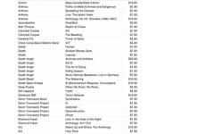 All cds are used. Contact me with specific ones you would like to purchase, deals and discounts can be worked out if you're buying multiple cds.
There are too many titles to be listed here, but they are all listed with prices in the images in spreadsheet
