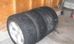 FOR SALE:  Set of 4 each  275/60 R20 Dodge 1500 (2006)
Alloy stock rims c/with winter tires in excellent shape. Two tires are Blizzak DM-V1 with 95% tread. Two tires are Toyo Observe G-02 Plus with 80% tread. Asking $ 1250.00 obo for the set, will sell