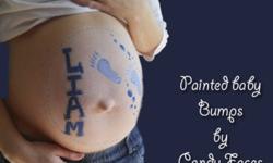 Hi!
I am June and I and the owner/artist at Candy Faces Facepainting & Body Art and I am now offering a new and unique experience of painting your baby bump!
The celebs are starting to do this with their own bumps and now I am offering it right here in