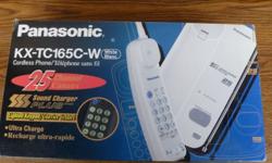 Cordless phone -- white with lots of good features (see close-up photos); manual and all wiring included.  Asking $20.00 OBO.  Contact us at 204 - 748 - 3954 or at rickandbarb@hotmail.ca  Now reduced to $15.00 OBO.