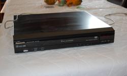 Great DVD player.  It is 7 years old and works great both to watch movies or play CD's.  Has a 5 CD changer and working remote control.  Great name brand.  We have 2 and no longer use it. So, to a good home!