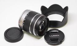 Panasonic Lumix 14-42mm f3.5-5.6 kit lens. Works on all M4/3 Panasonic and Olympus cameras. Lens is very sharp and has no scratches or moisture. The reason I am selling it so cheaply is that it is somewhat "notchy", meaning that the zoom is not always