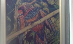 I have this original oil painting of a Parrot for sale asking $500 or best offer.It is 26ins long by 22ins wide. The artist is Lamontagne