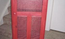 This is a solid pine jam cupboard with mesh screening in the door. This cupboard is 49 inches tall by 13 inches deep and 20 inches wide. We are using this cupboard now but have to sell it. Text, email or call about this great cupboard. The lower shelf is