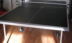 Aerotech ping pong table with net and rackets. Folds for storage. Only 2 years old. Paid $300. Asking $200 obo.