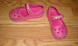 I have a pair of Pink Water Shoes Clogs Sandals Toddler Size 9 for sale! This is in excellent condition and would look great in your home or to give as a gift.
Comes from a non-smoking household. Do not miss out on this excellent opportunity to get this