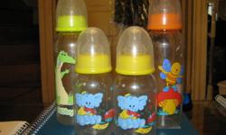 I have loads of plastic Nuby baby bottles - always good for the trailer, grandma's, aunt's or just or have extras. These are standard bottles and almost all have Nuby nipples on them.I have 8 - 8 oz ones and 15 - 4 oz ones