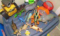 Plastic dinosaurs.
Plastic farm animals.
Monsters (Mike from Monsters Inc plus other monsters)...
Lots of clean toys for sale. Make an offer.
Everything must go.