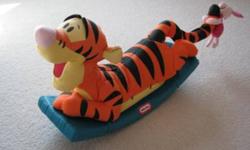I have a Playskool Step Start Walk 'n Ride with a blue body, gently used, asking for $15. My son only used it for a few months starting at 8 months old (he was walking at 11 months old, and is now 22 months). I also am selling a Tigger Rocker for $10.