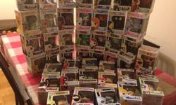 250 pop figures in boxes and 150 not in boxes various characters asking $10-12 a piece
